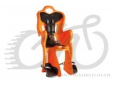 Сиденье задн. BELLELLI B1 clamp детское до 22кг (оранжевый с черным) крепится на багажник